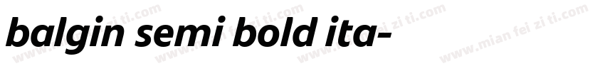 balgin semi bold ita字体转换